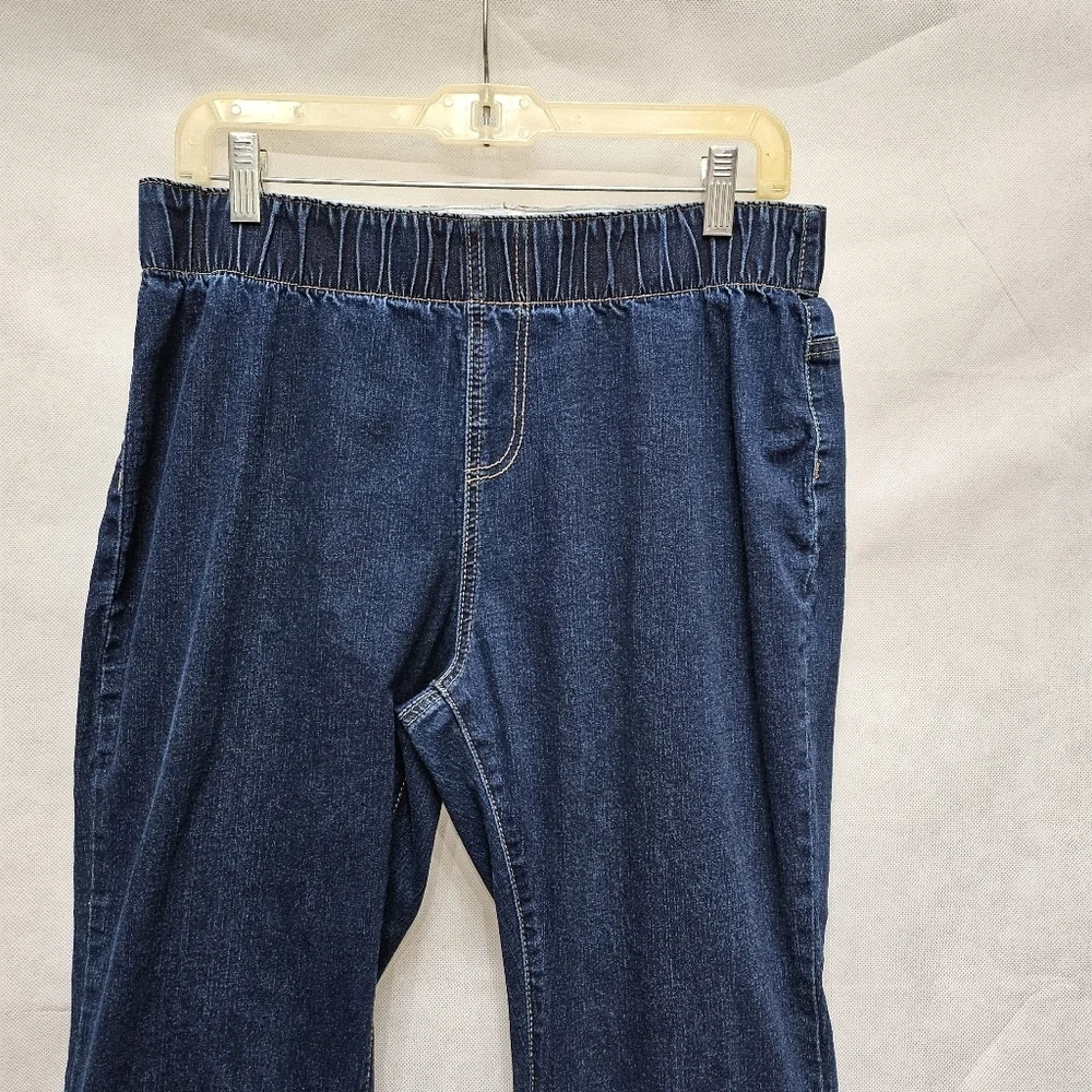 L&B Lucky & Blessed Ombre Wide Bell Bottom Dark & Light Denim Jeans Sz XL